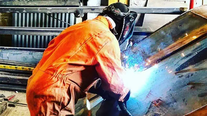 Attachment Work Steel Fabrication. Gloucester Man Welding Steel Together